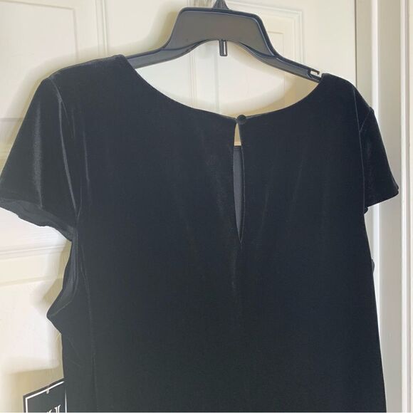 JH Classic Black Dress Size 18 Cap Sleeves - Picture 8 of 11